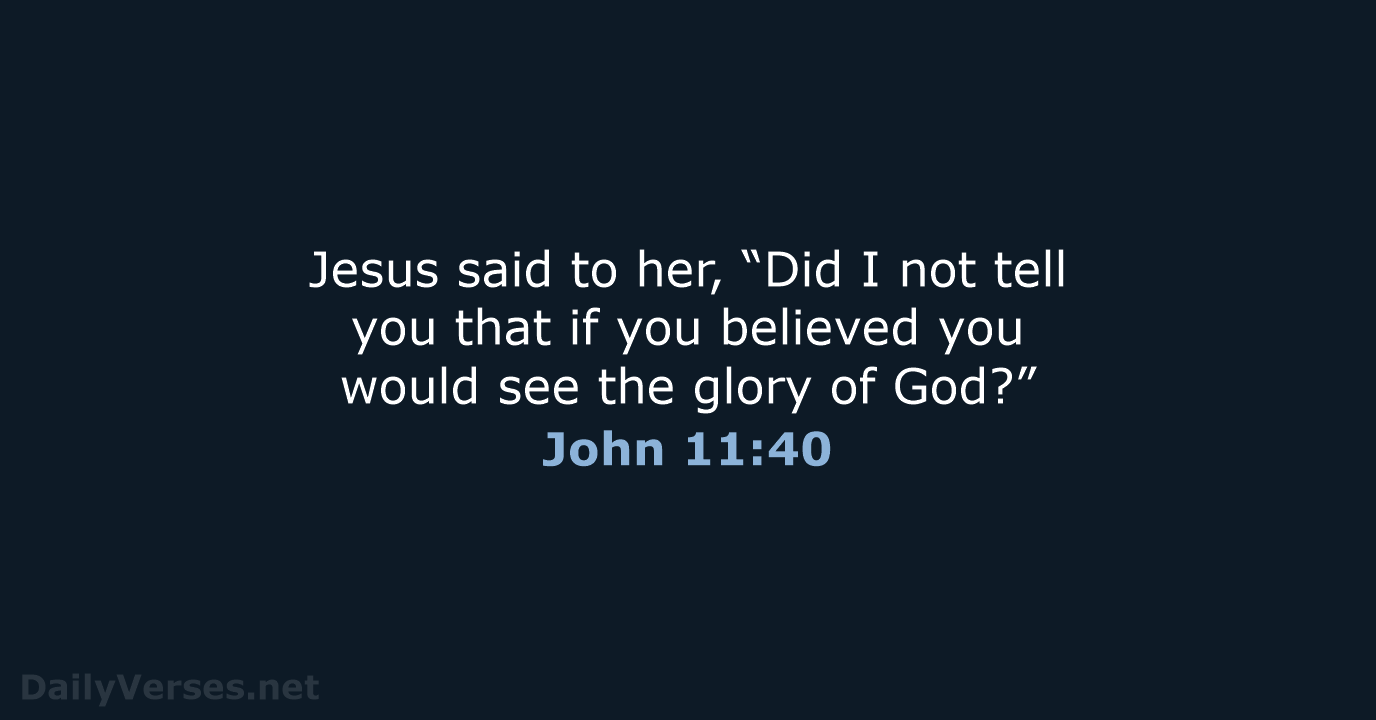 John 11:40 - ESV