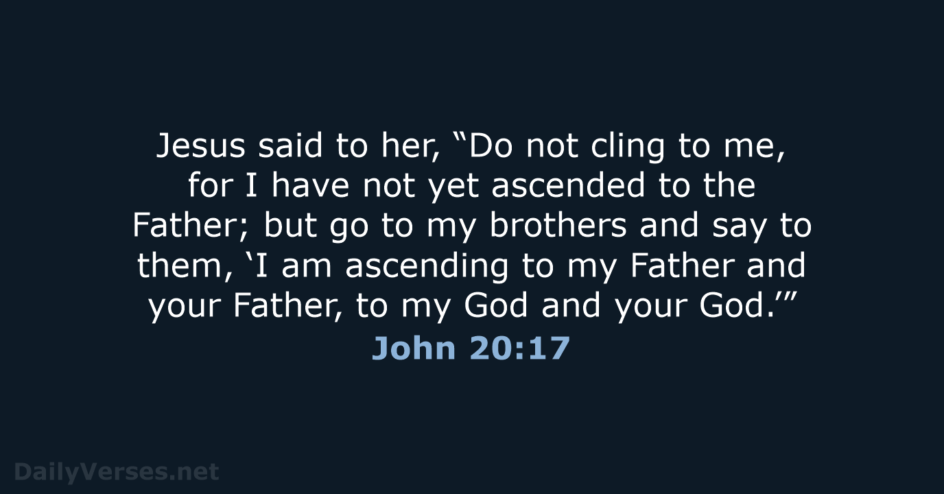 John 20:17 - ESV