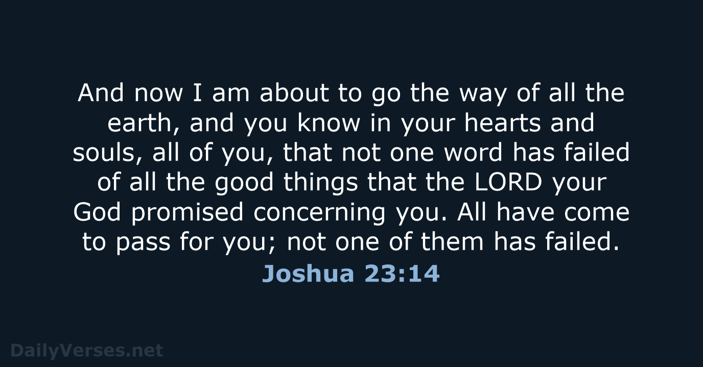 Joshua 23:14 - ESV
