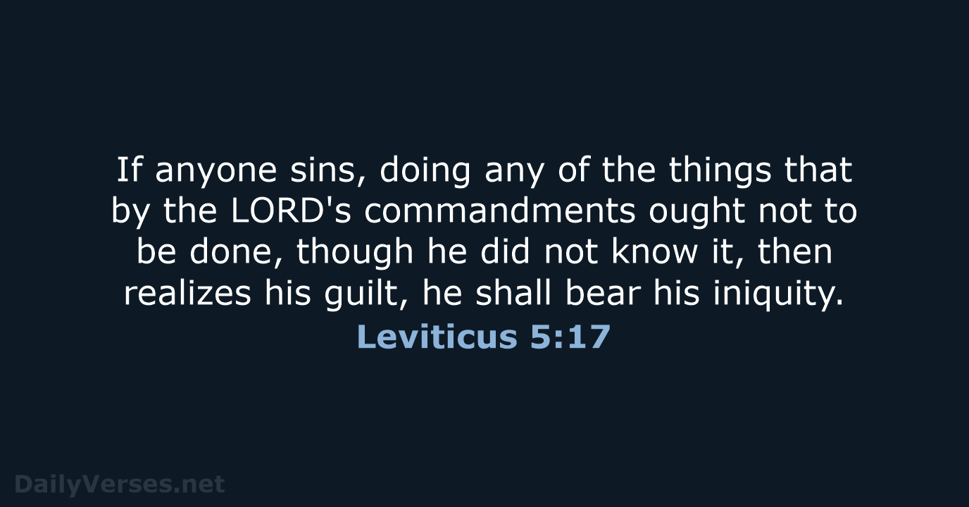 Leviticus 5:17 - ESV