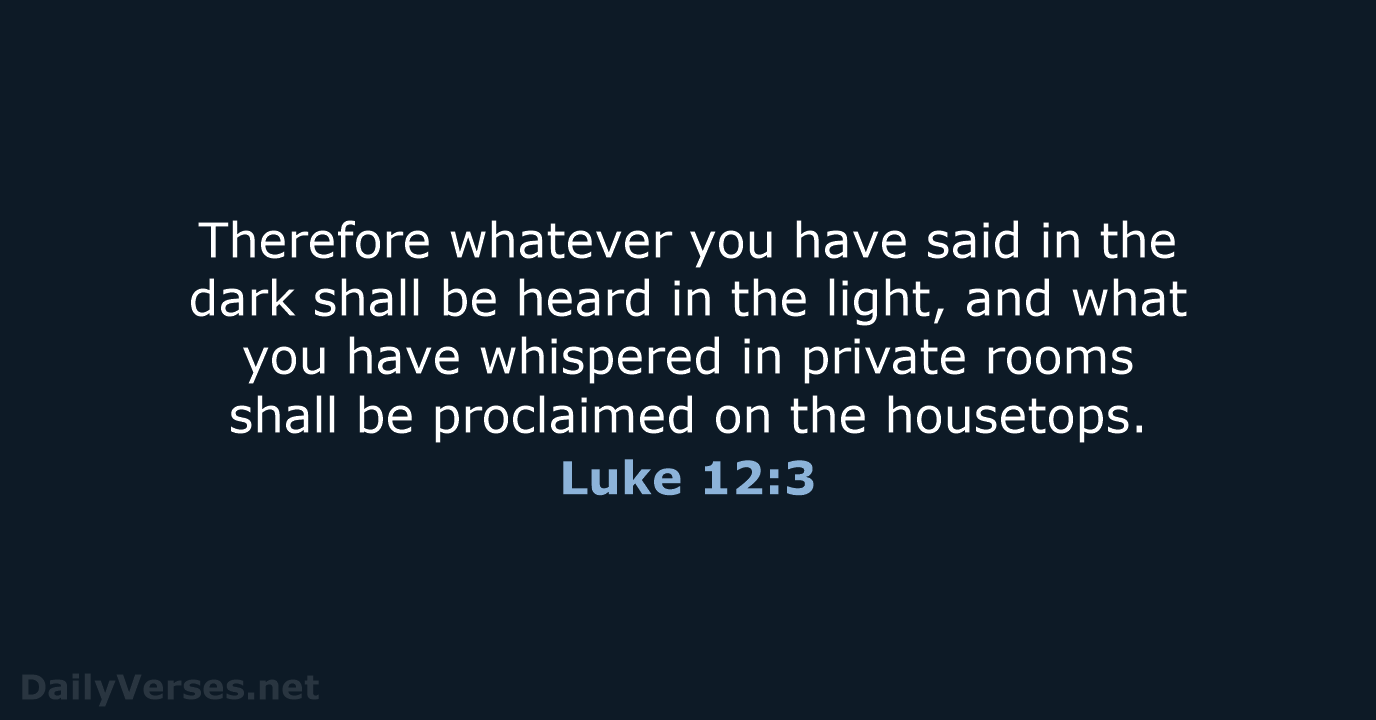 Luke 12:3 - ESV