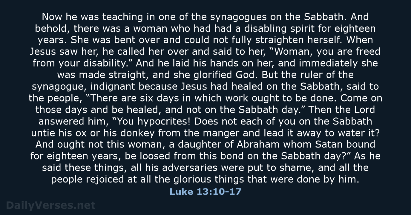 Luke 13:10-17 - ESV