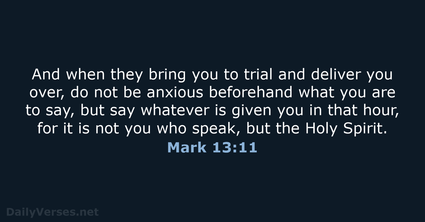 Mark 13:11 - ESV