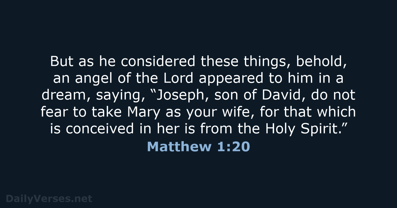 Matthew 1:20 - ESV