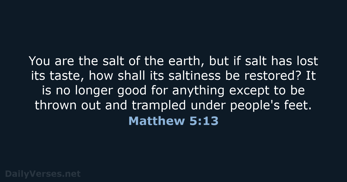 Matthew 5 13 Bible Verse ESV DailyVerses