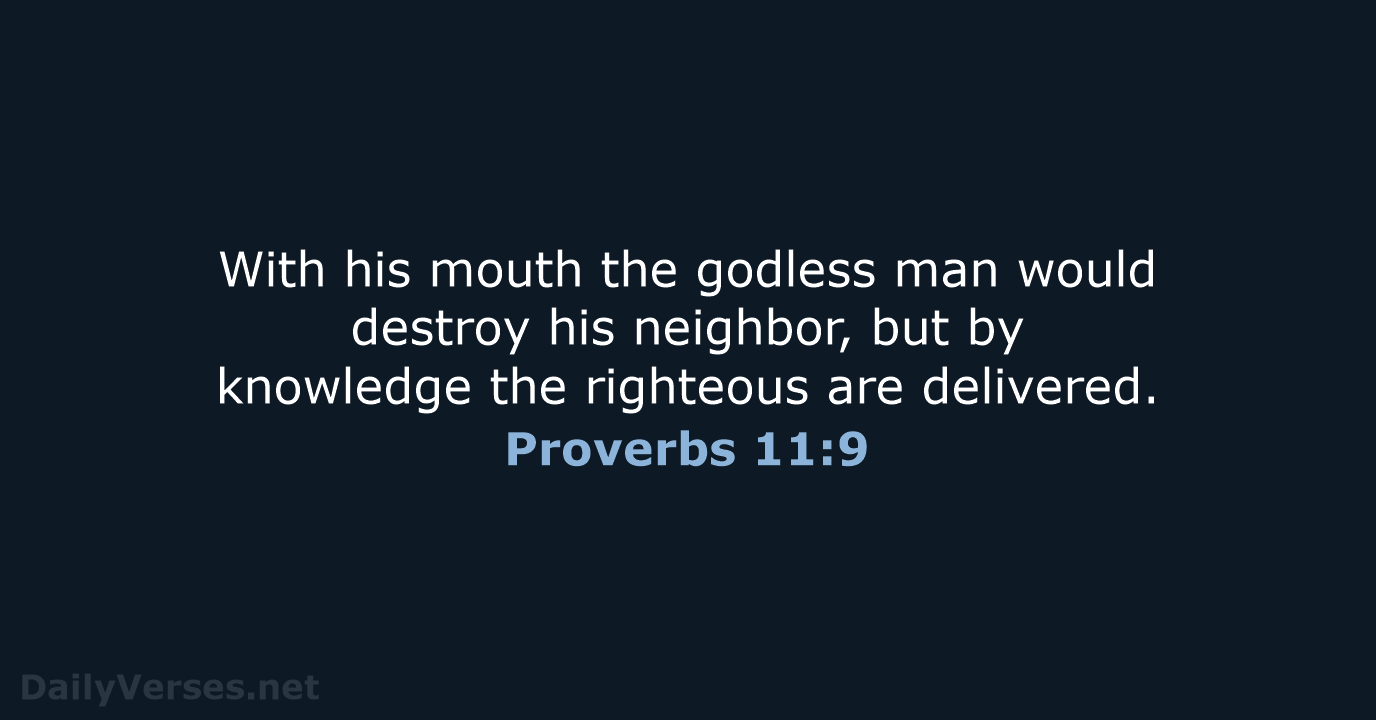 Proverbs 11:9 - ESV