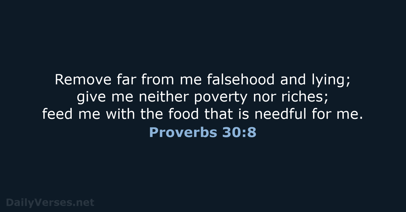 Proverbs 30:8 - ESV