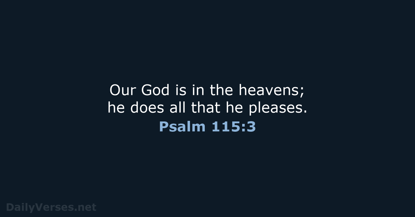 Psalm 115:3 - ESV