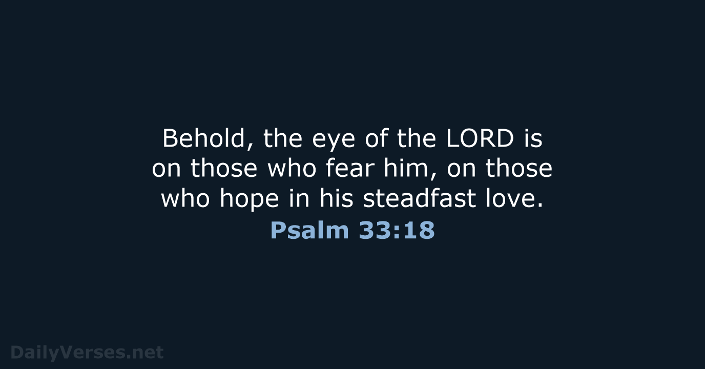 Psalm 33:18 - ESV