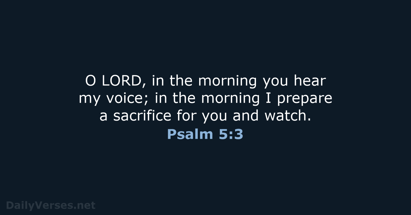 Psalm 5 ESV DailyVerses
