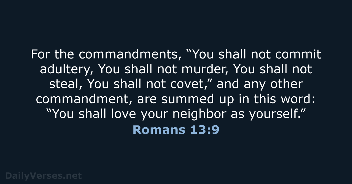 Romans 13:9 - ESV