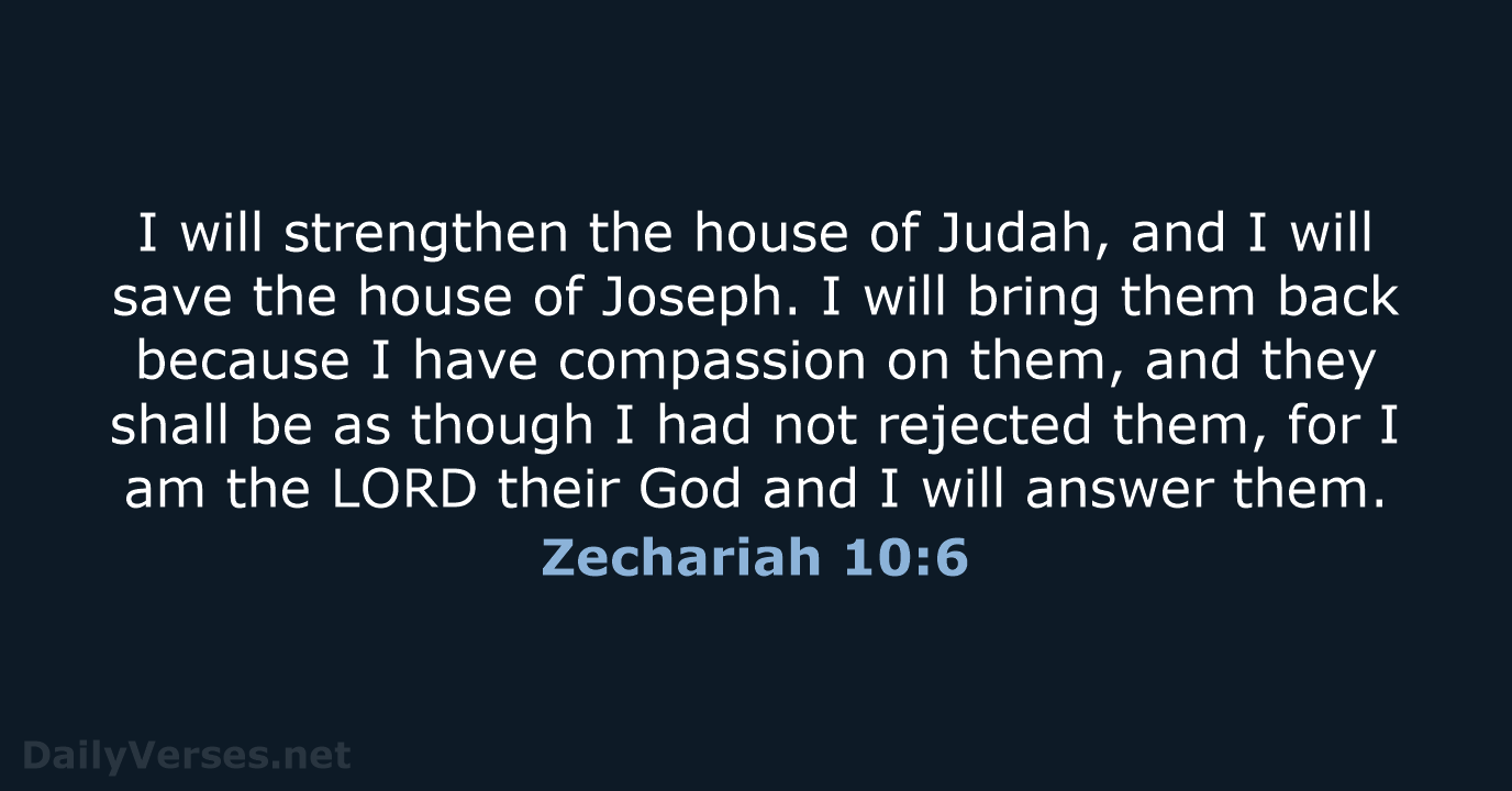 Zechariah 10:6 - ESV