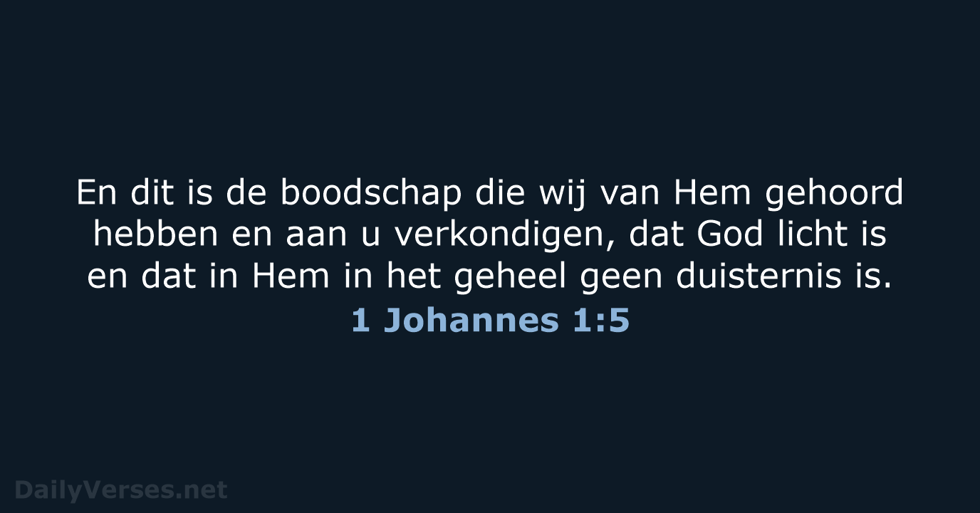 1 Johannes 1:5 - HSV