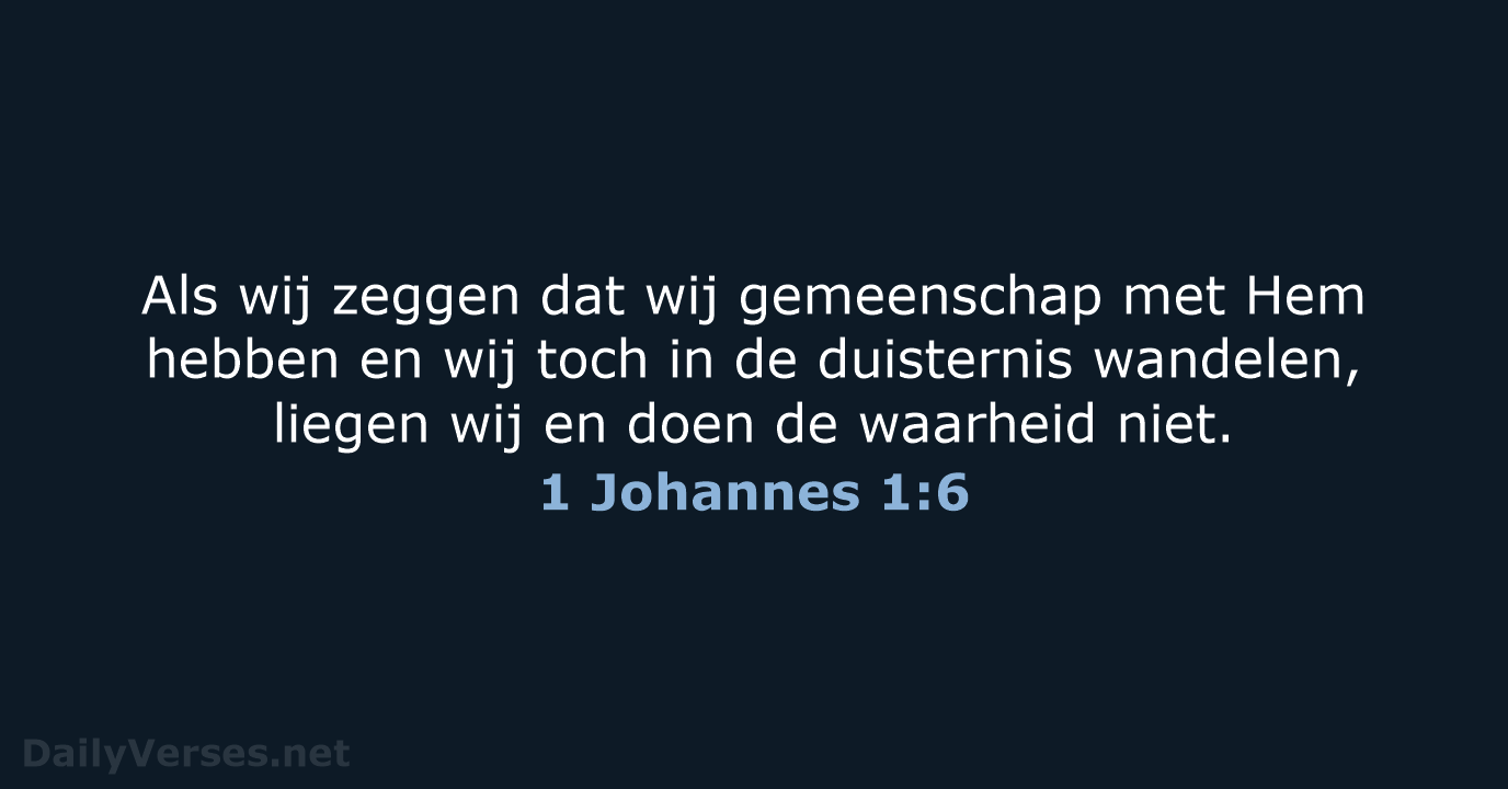 1 Johannes 1:6 - HSV