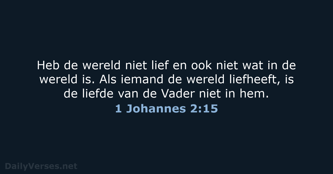 1 Johannes 2:15 - HSV