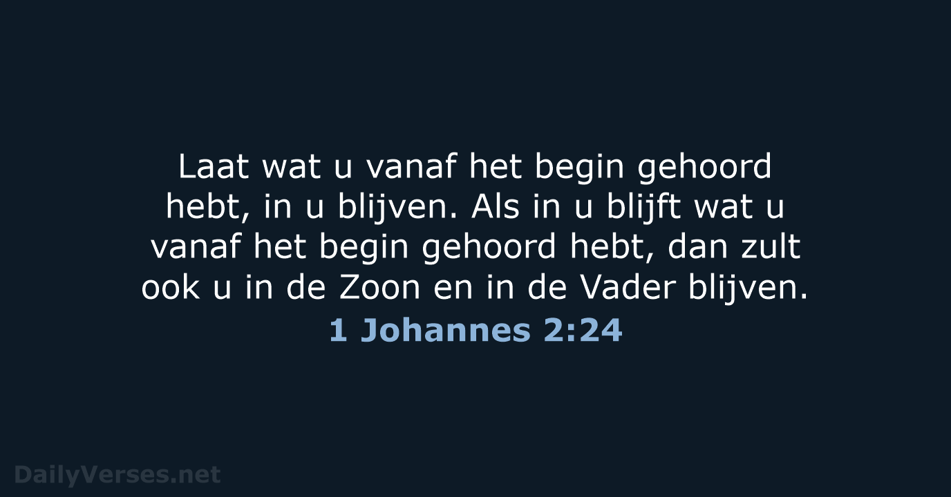 1 Johannes 2:24 - HSV