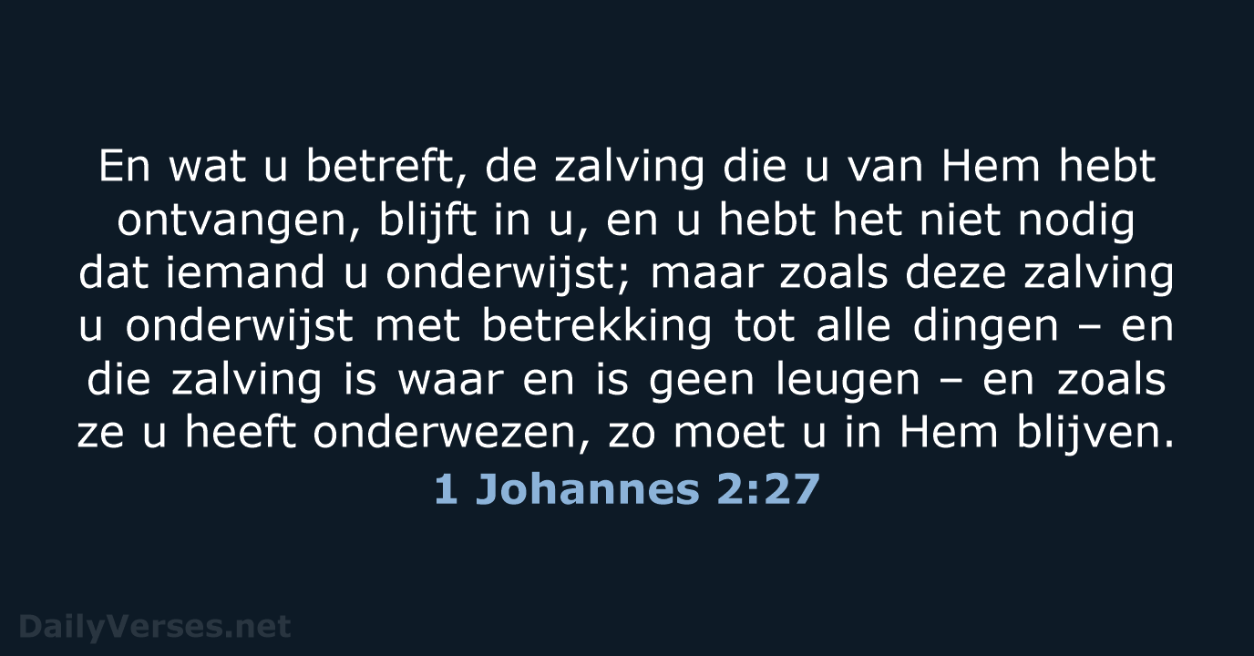 1 Johannes 2:27 - HSV