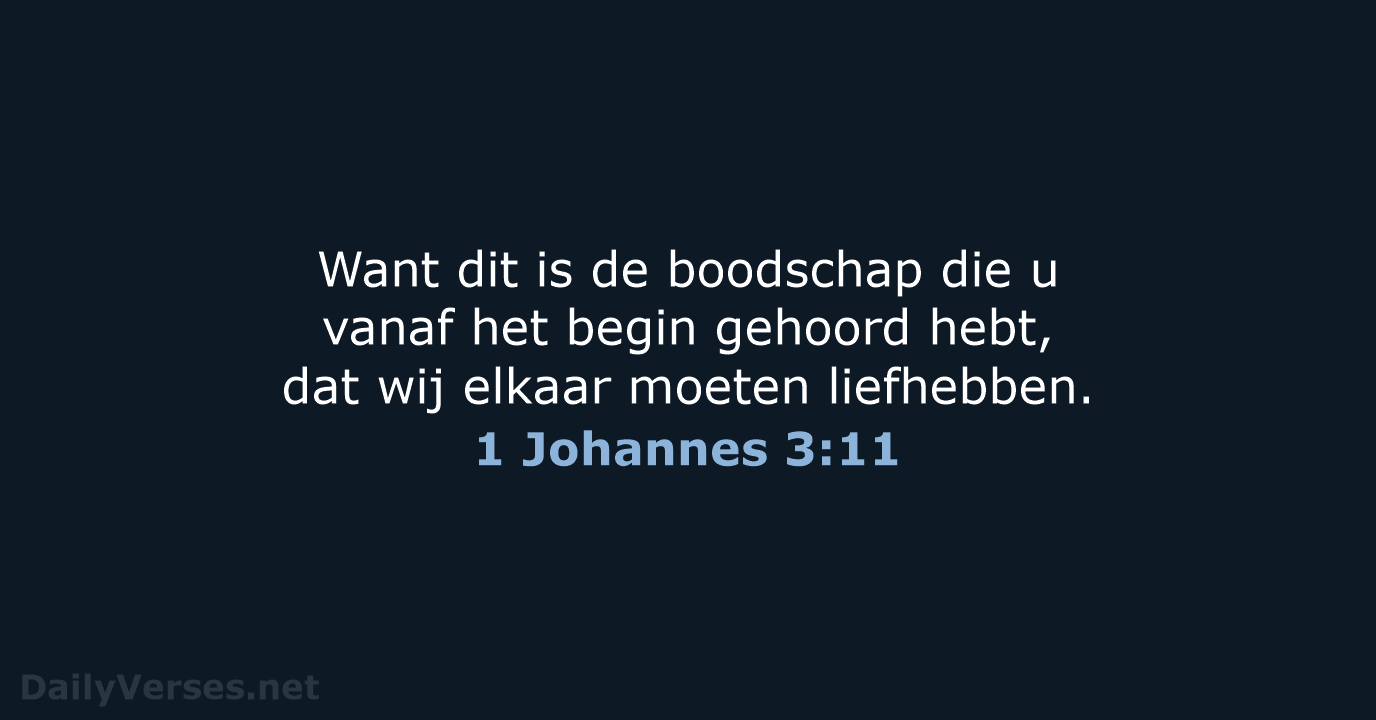 1 Johannes 3:11 - HSV