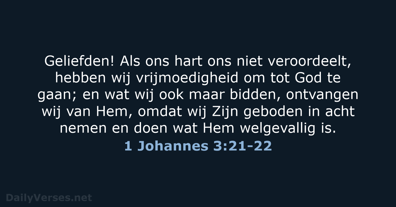 1 Johannes 3:21-22 - HSV