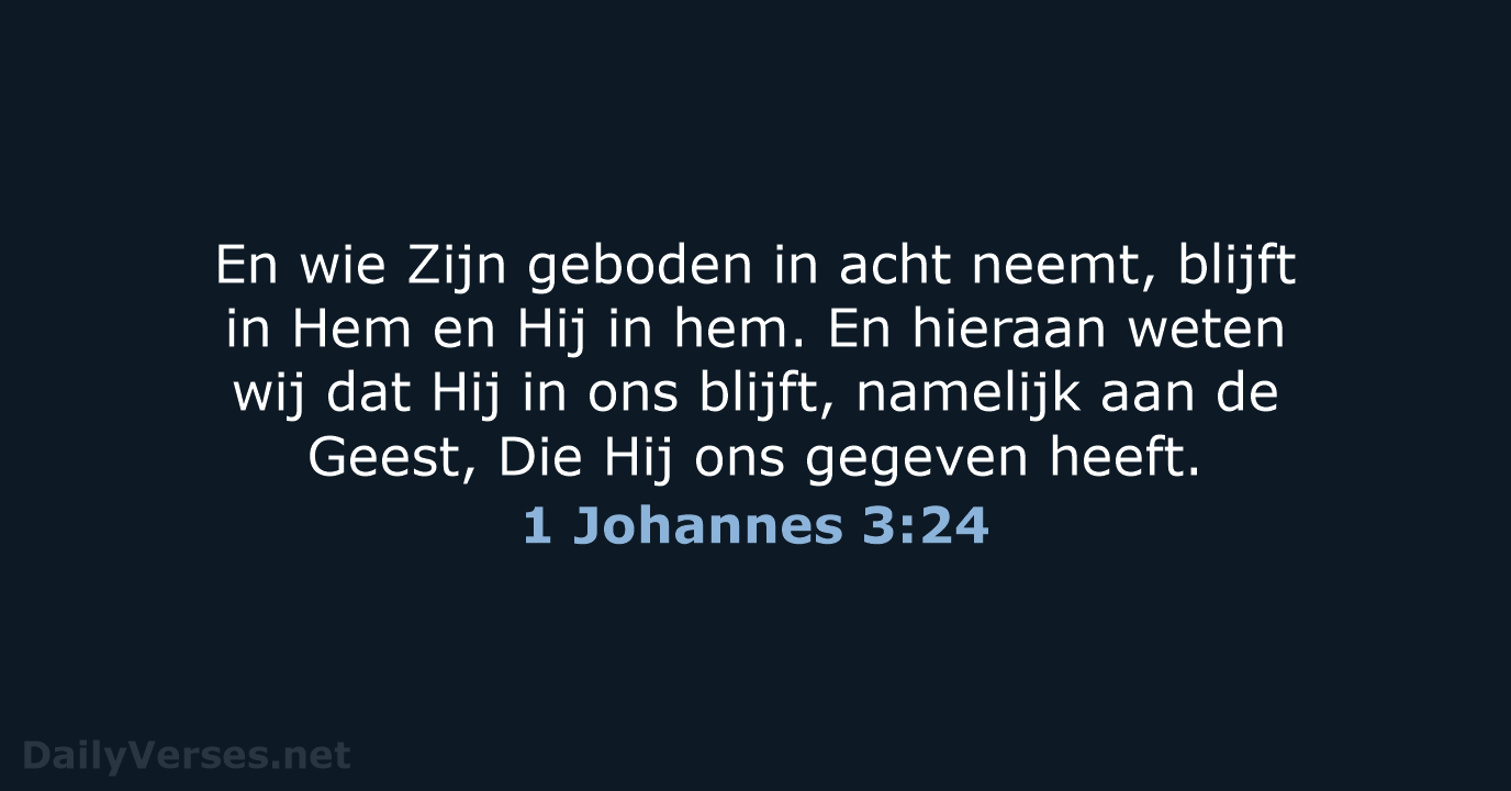 1 Johannes 3:24 - HSV
