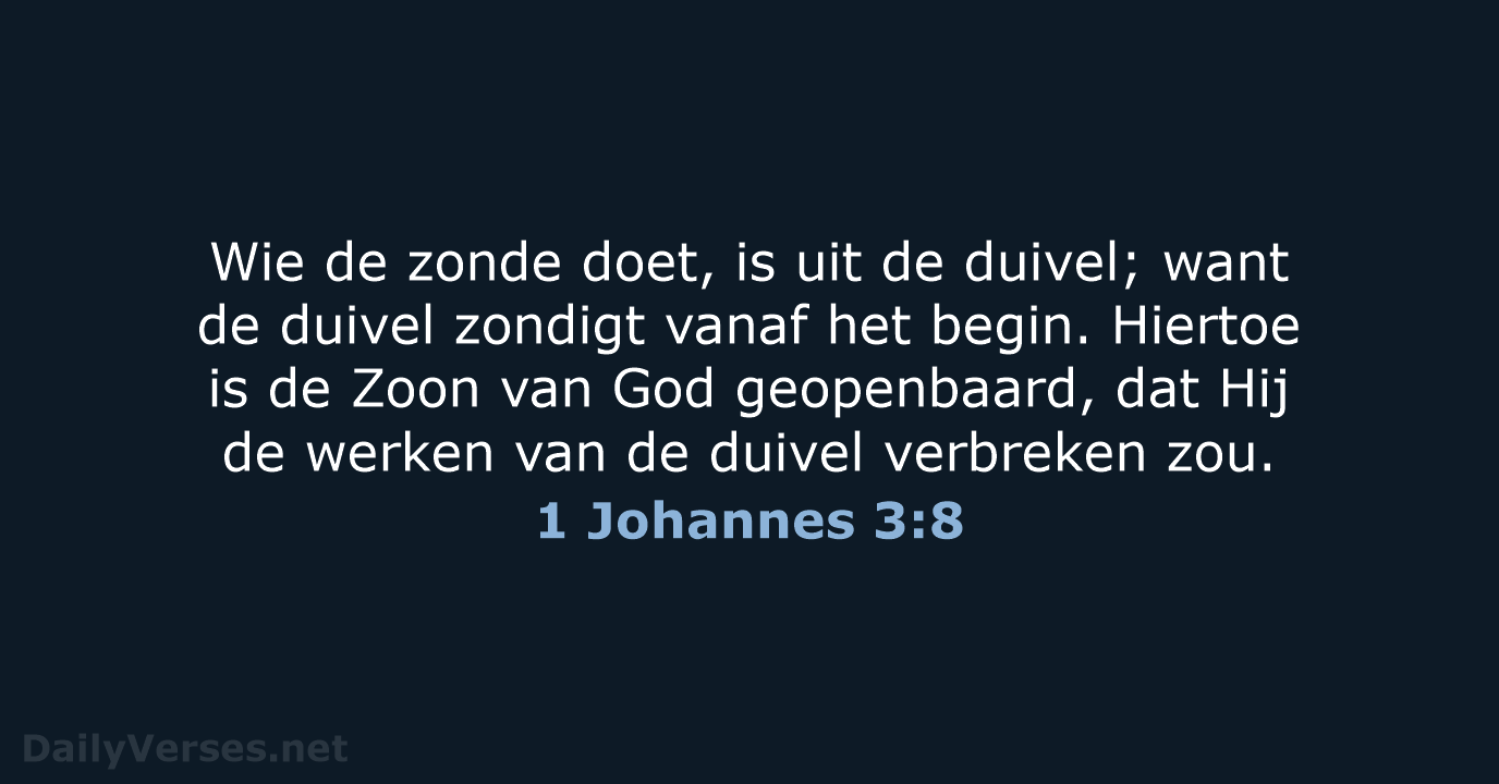 1 Johannes 3:8 - HSV