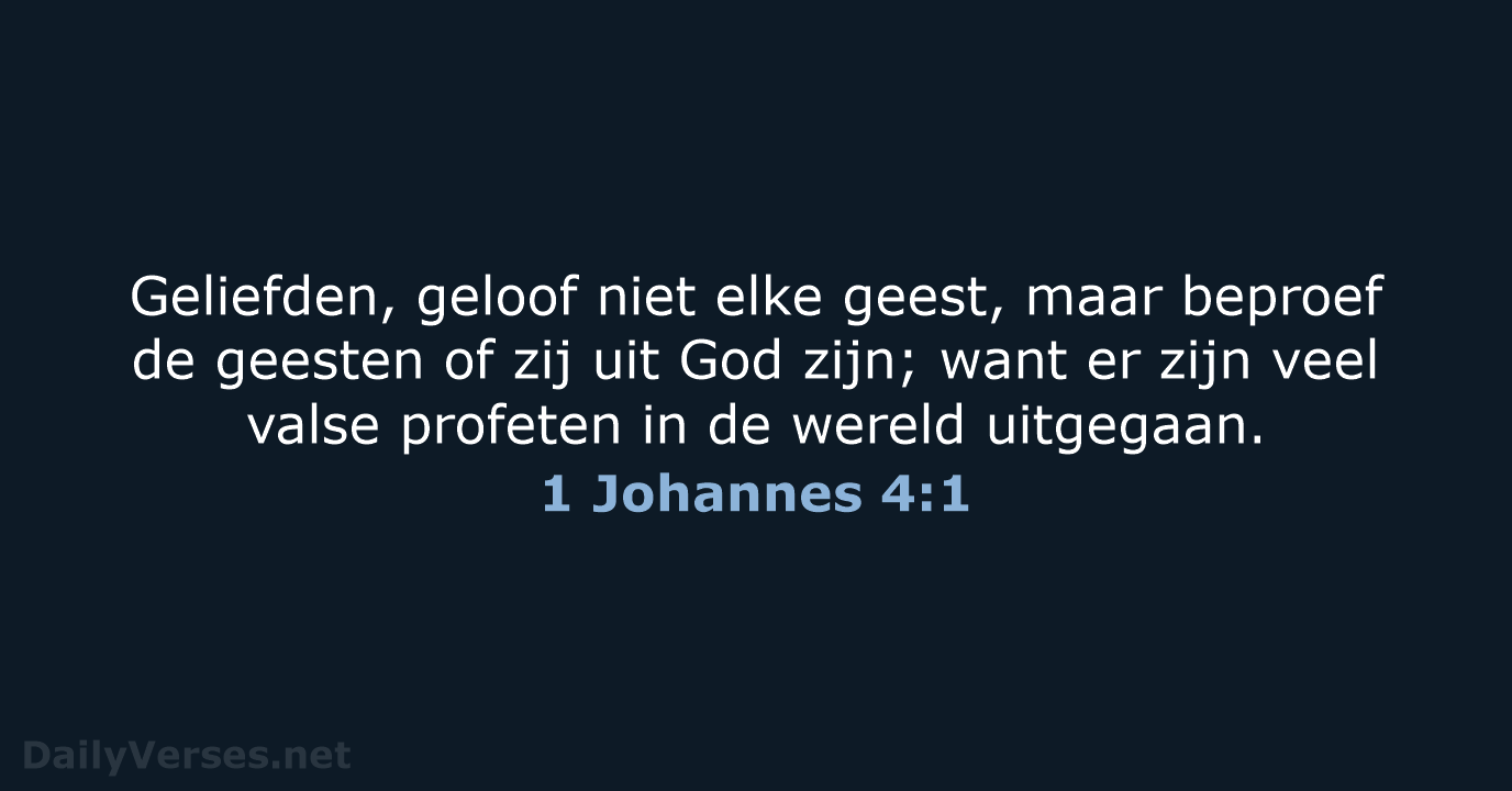 1 Johannes 4:1 - HSV