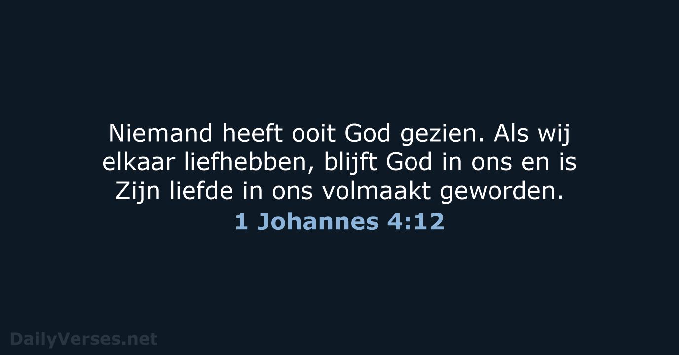 1 Johannes 4:12 - HSV