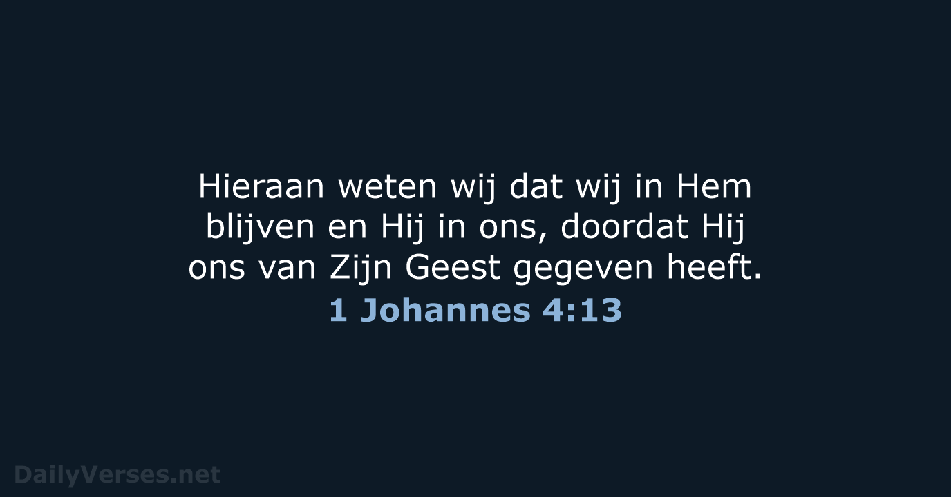 1 Johannes 4:13 - HSV