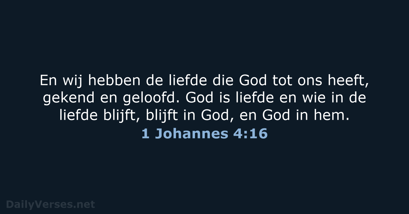 1 Johannes 4:16 - HSV