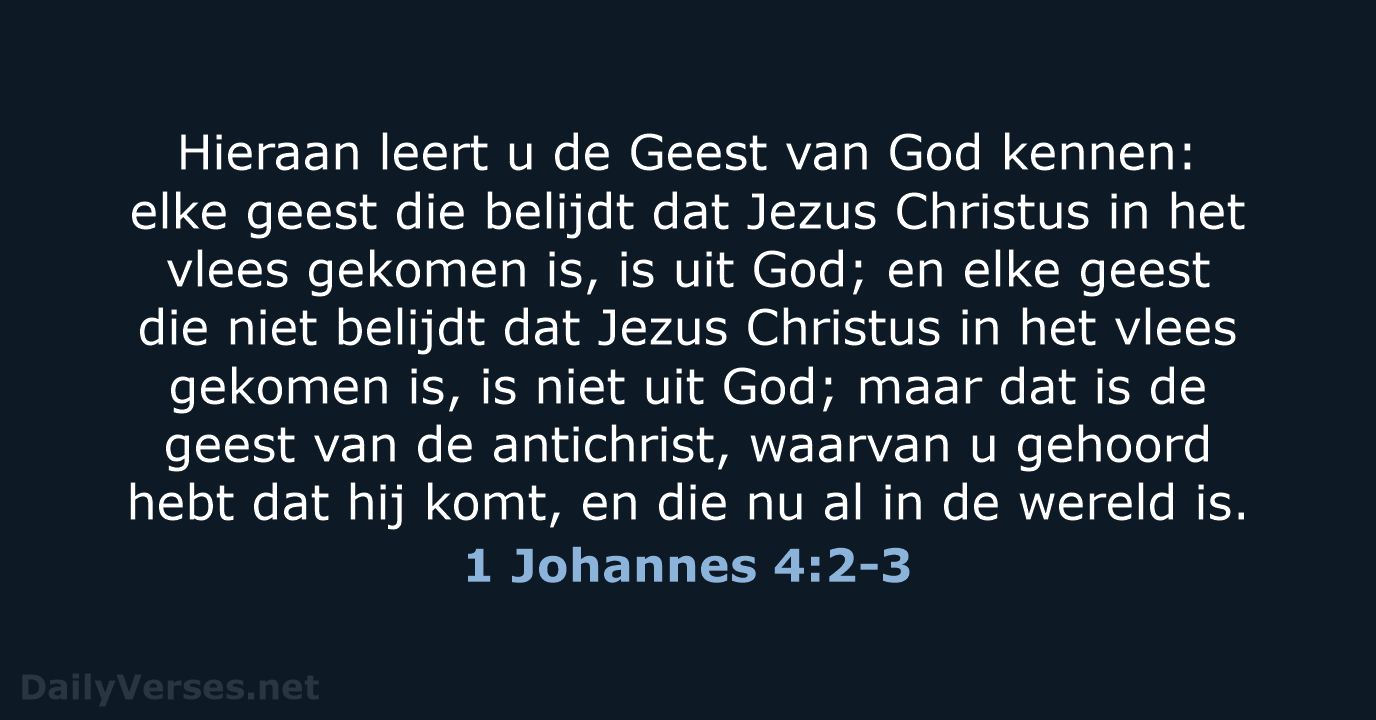 1 Johannes 4:2-3 - HSV