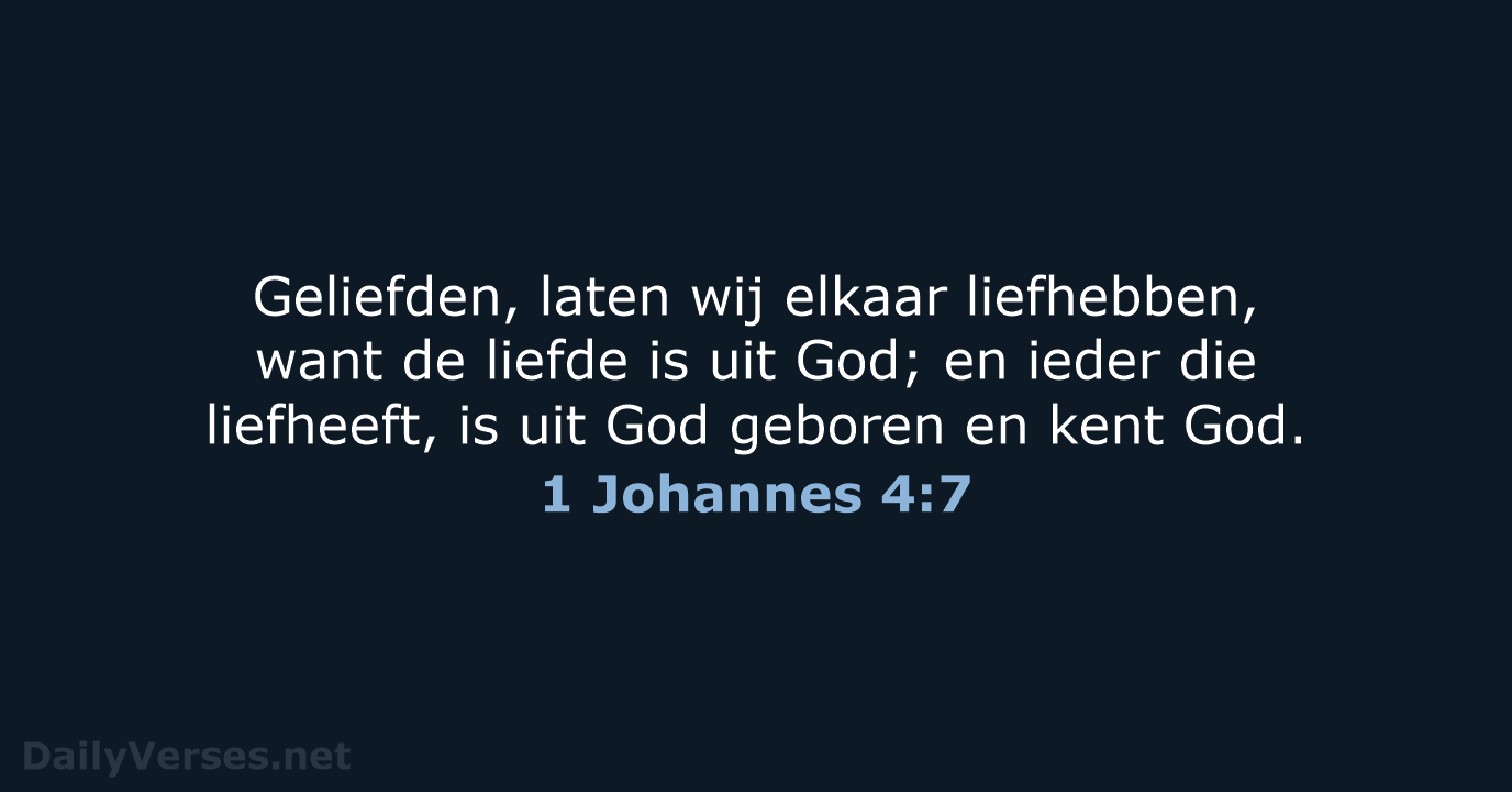 1 Johannes 4:7 - HSV