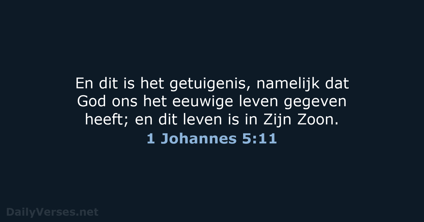 1 Johannes 5:11 - HSV