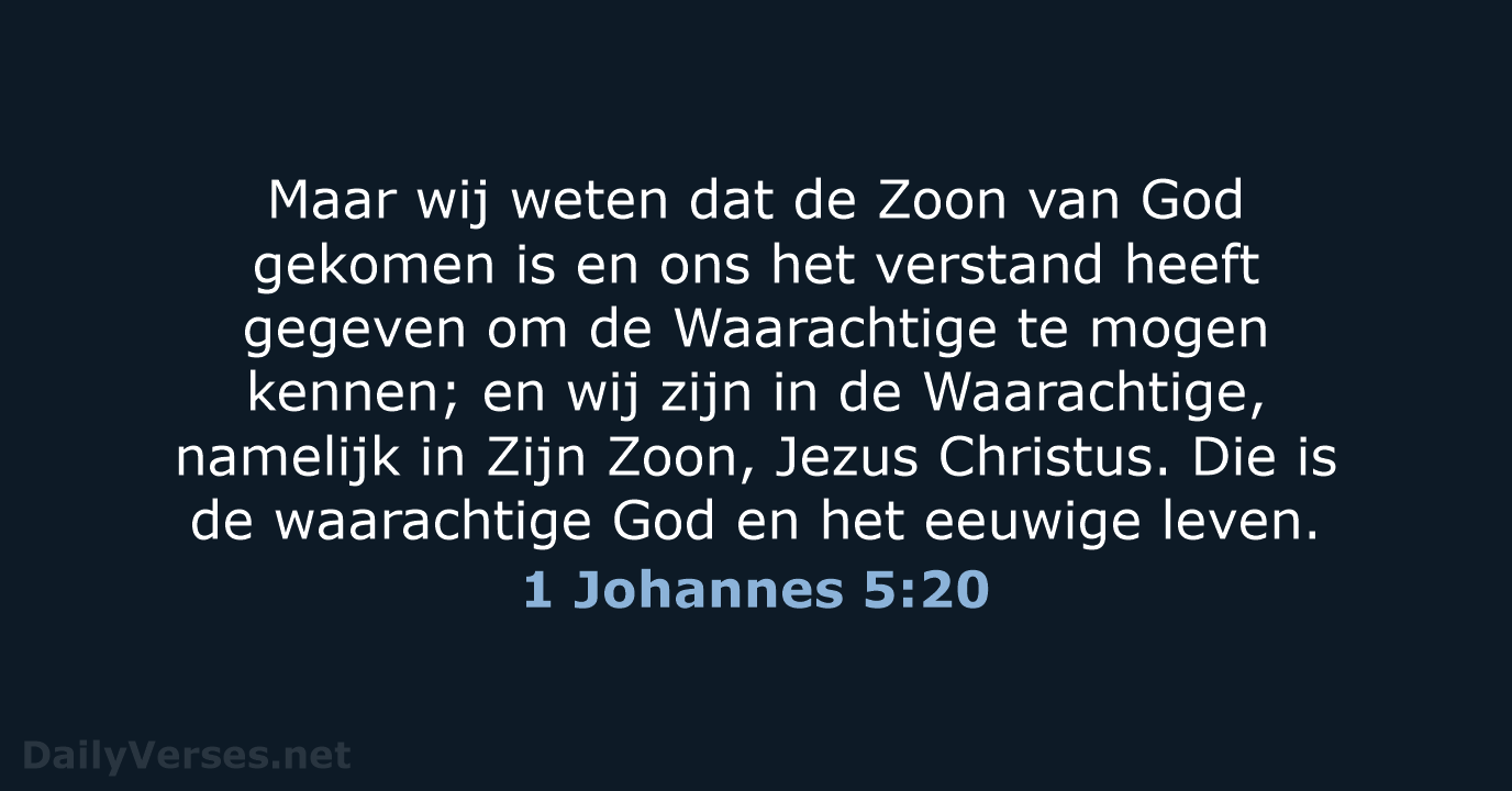 1 Johannes 5:20 - HSV