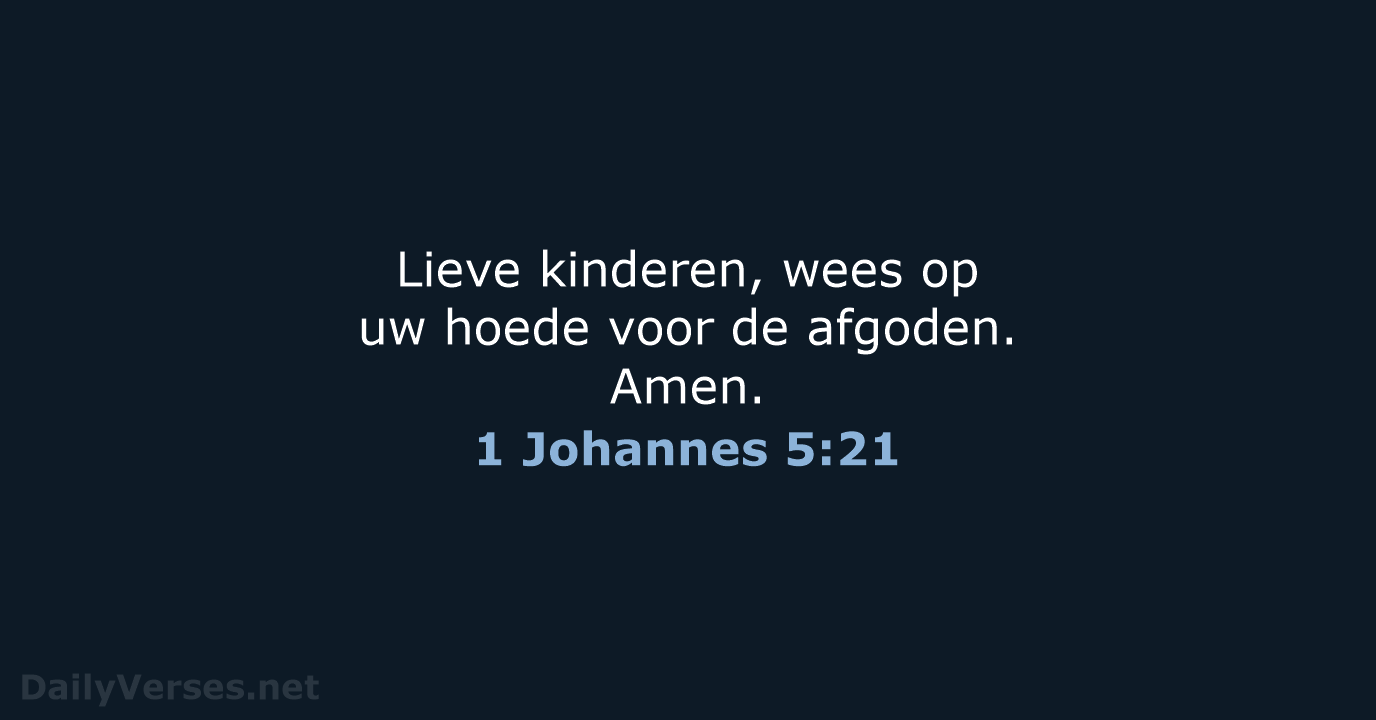 1 Johannes 5:21 - HSV