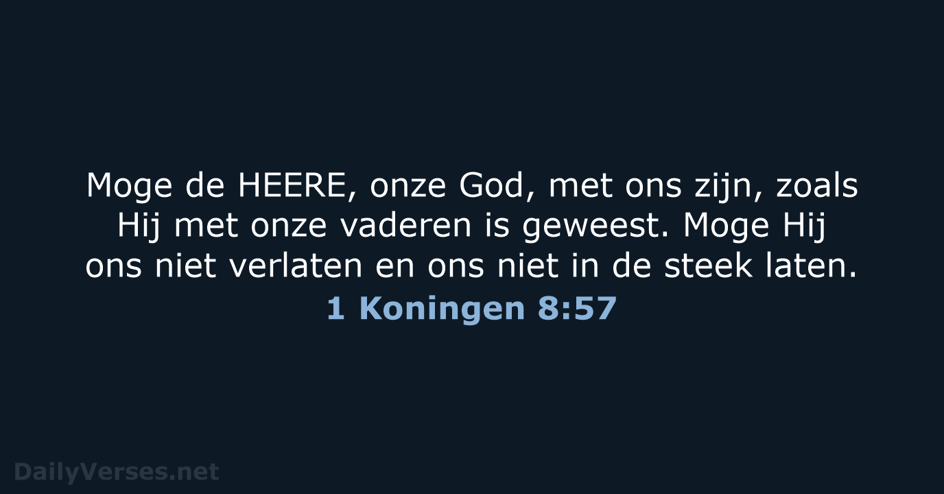 1 Koningen 8:57 - HSV