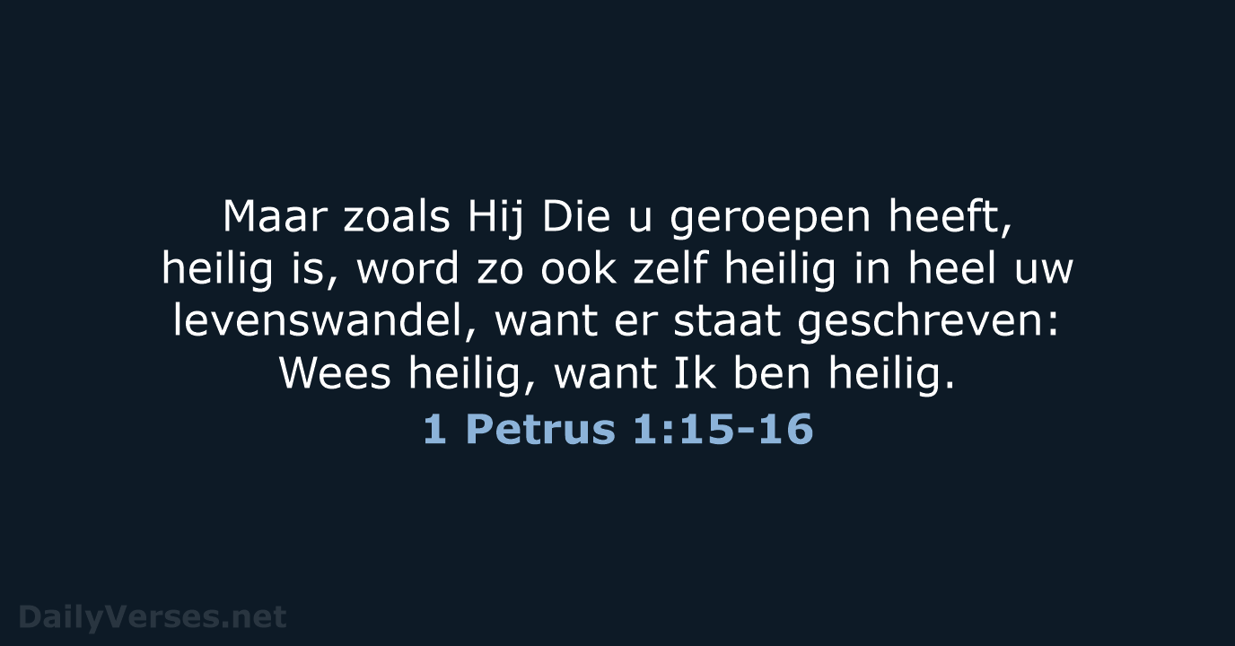 1 Petrus 1:15-16 - HSV