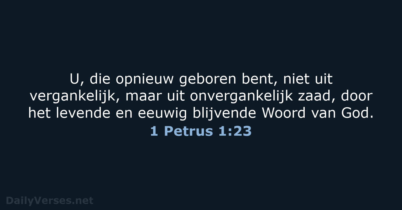 1 Petrus 1:23 - HSV