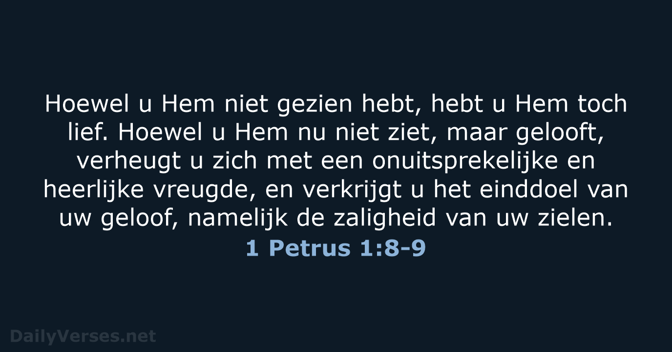 1 Petrus 1:8-9 - HSV
