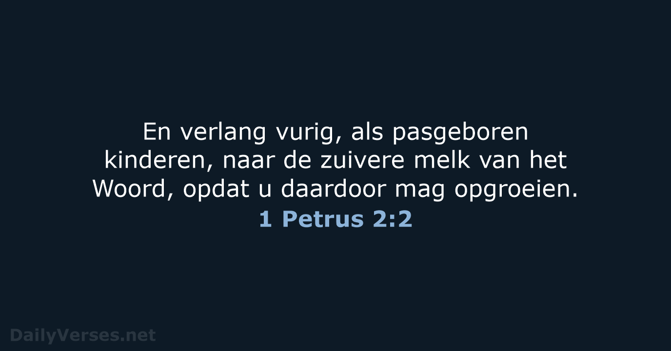 1 Petrus 2:2 - HSV