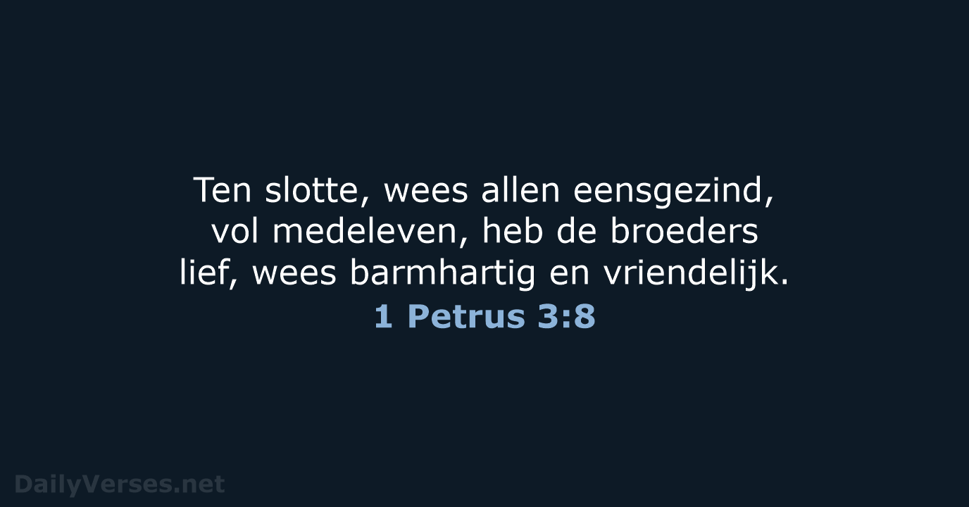 1 Petrus 3:8 - HSV