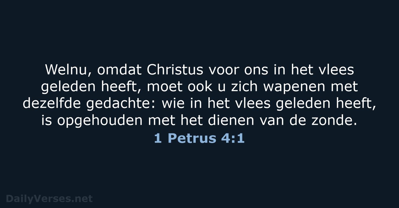 1 Petrus 4:1 - HSV