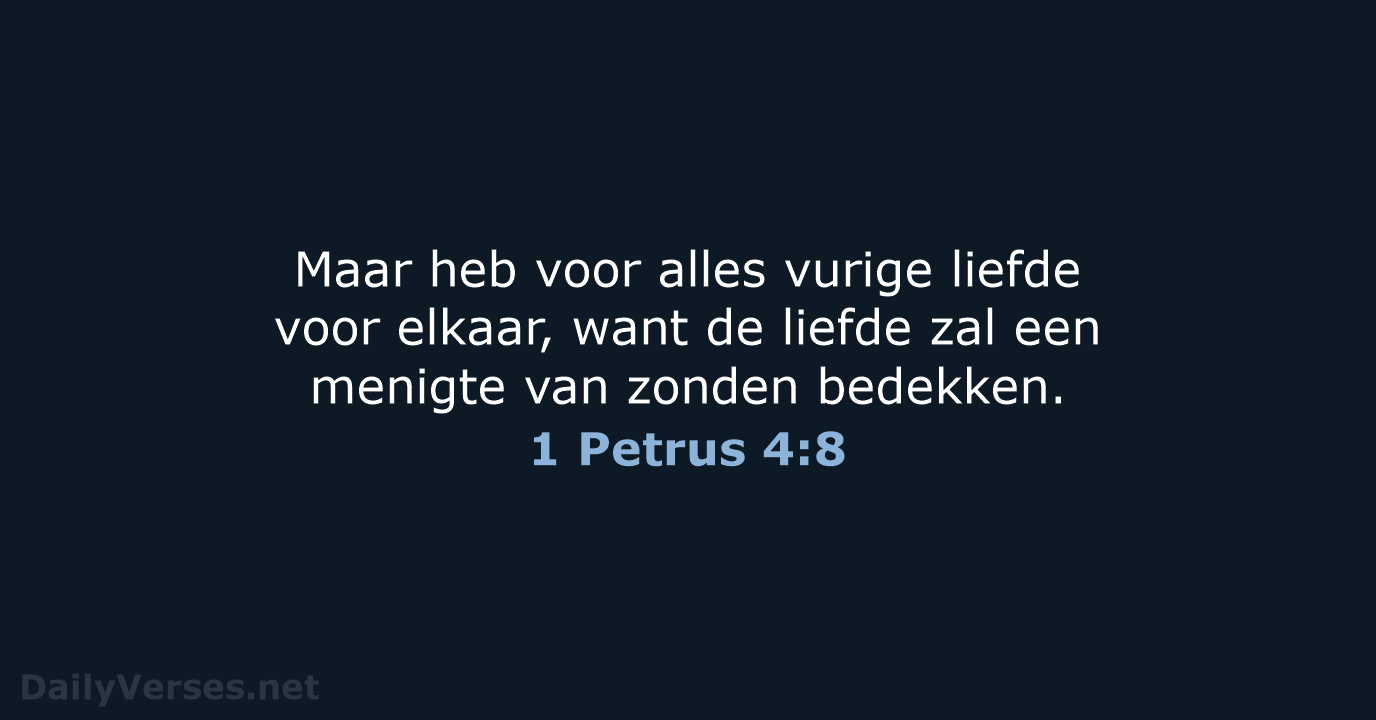 1 Petrus 4:8 - HSV