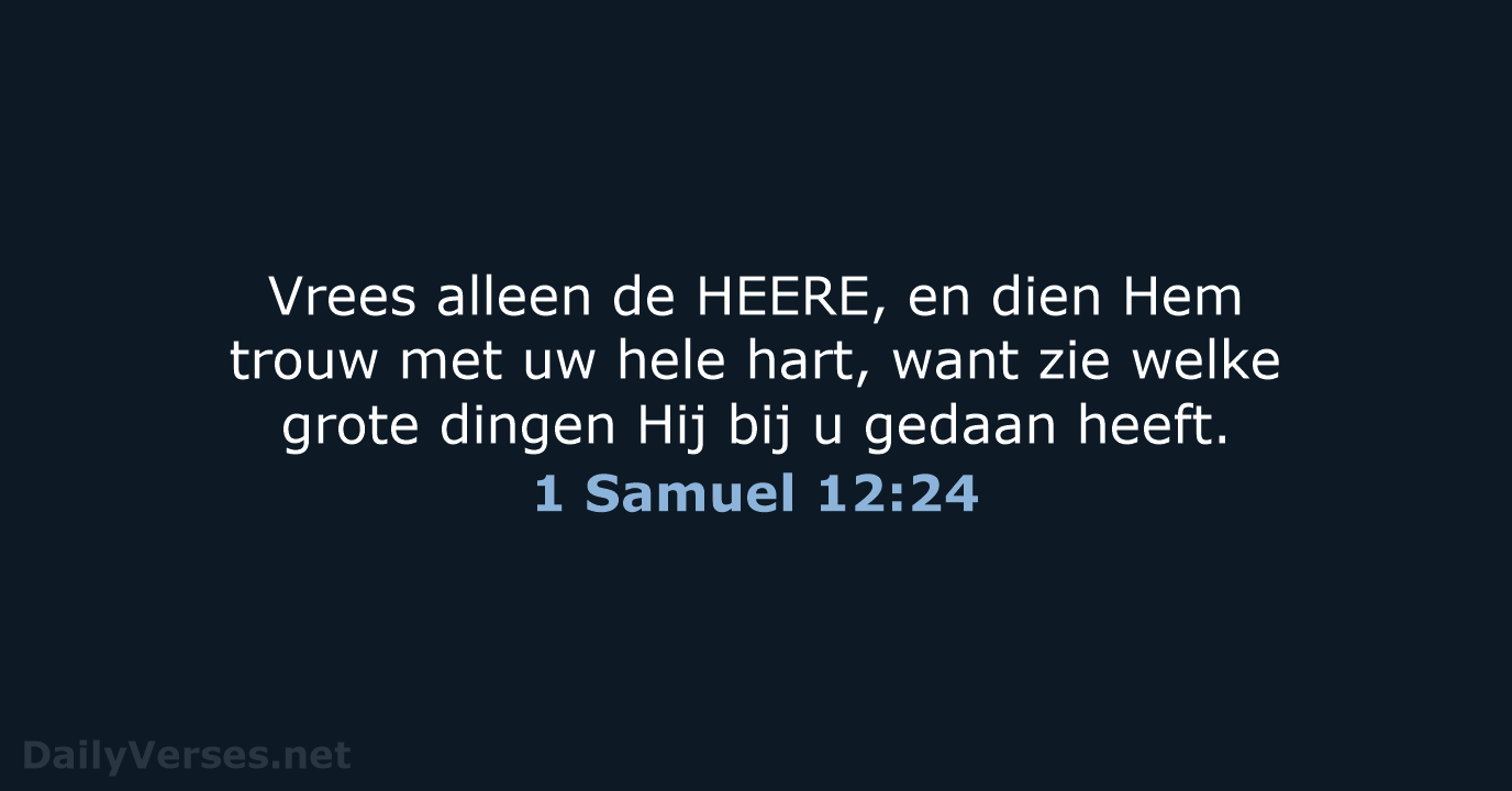 1 Samuel 12:24 - HSV