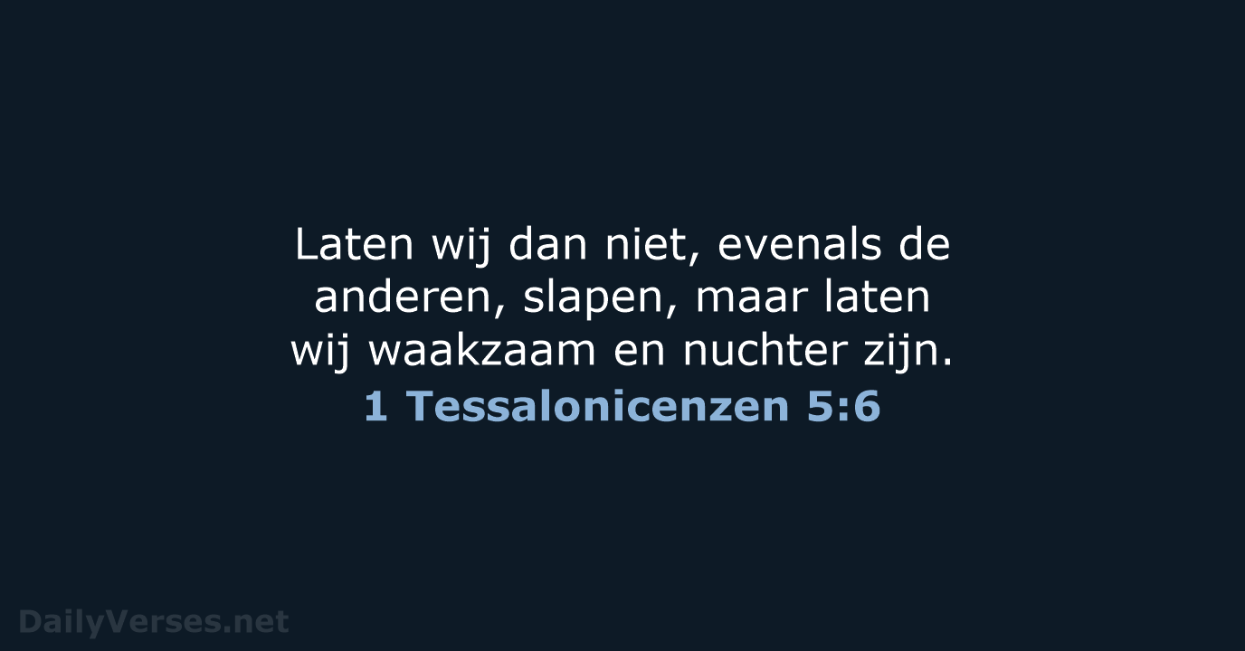 1 Tessalonicenzen 5:6 - HSV