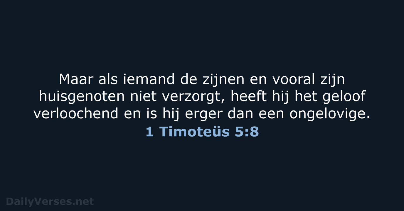 1 Timoteüs 5:8 - HSV