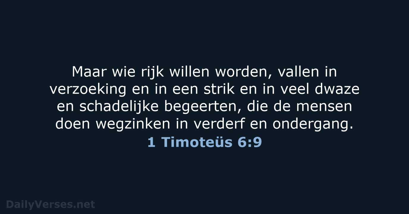 1 Timoteüs 6:9 - HSV