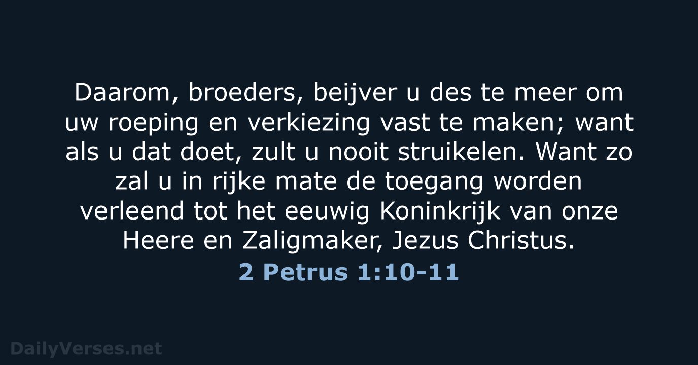 2 Petrus 1:10-11 - HSV