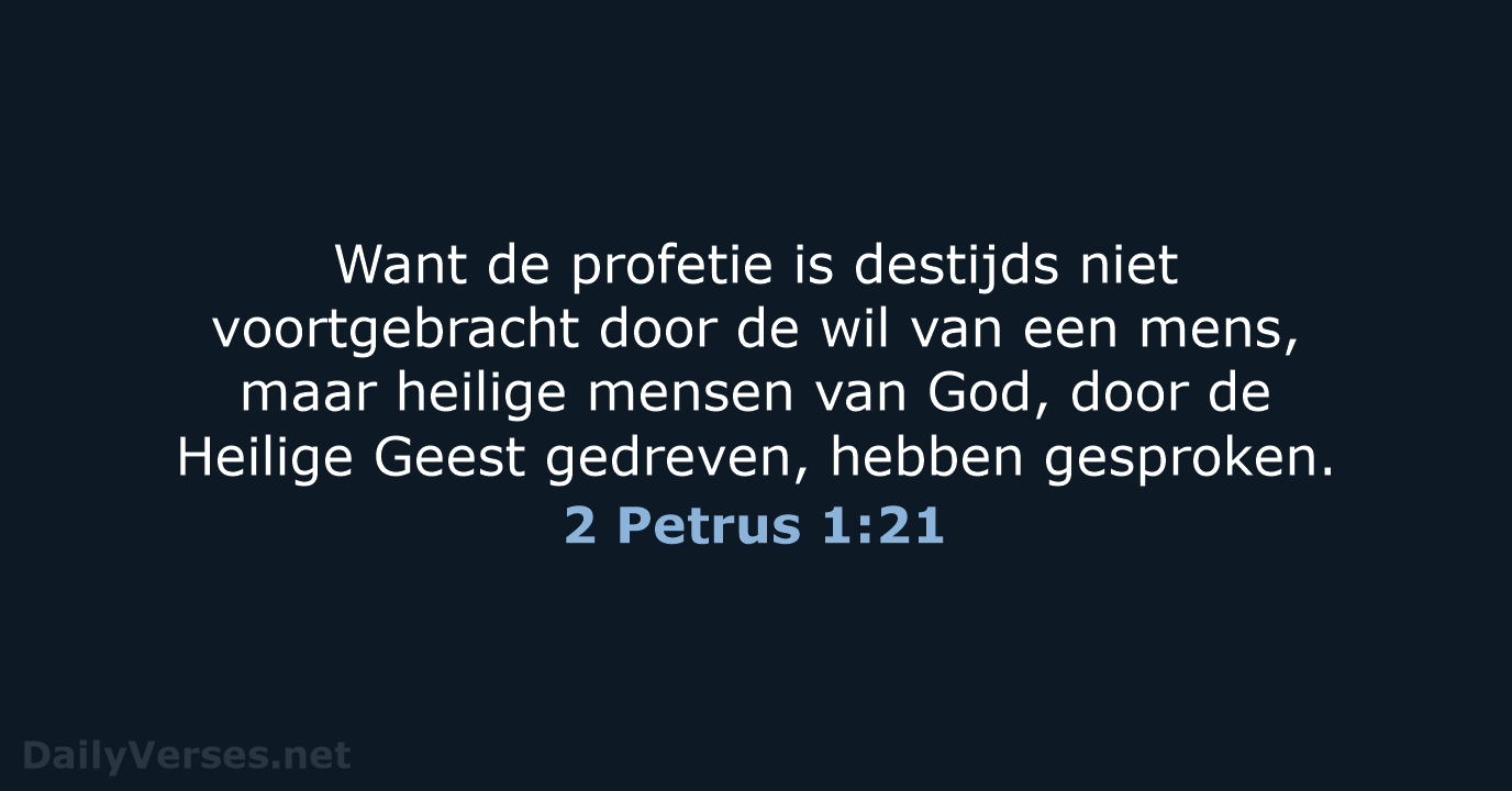 2 Petrus 1:21 - HSV