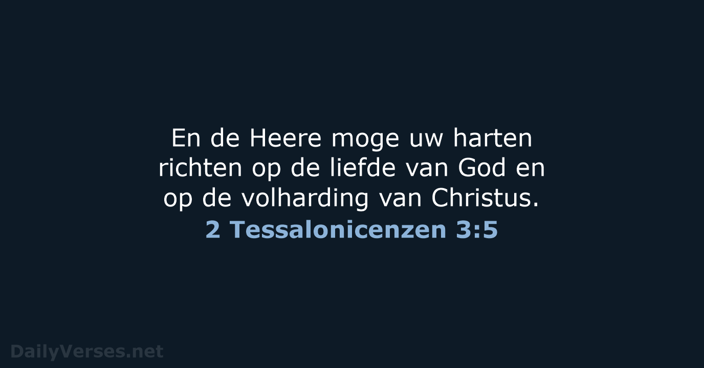 2 Tessalonicenzen 3:5 - HSV