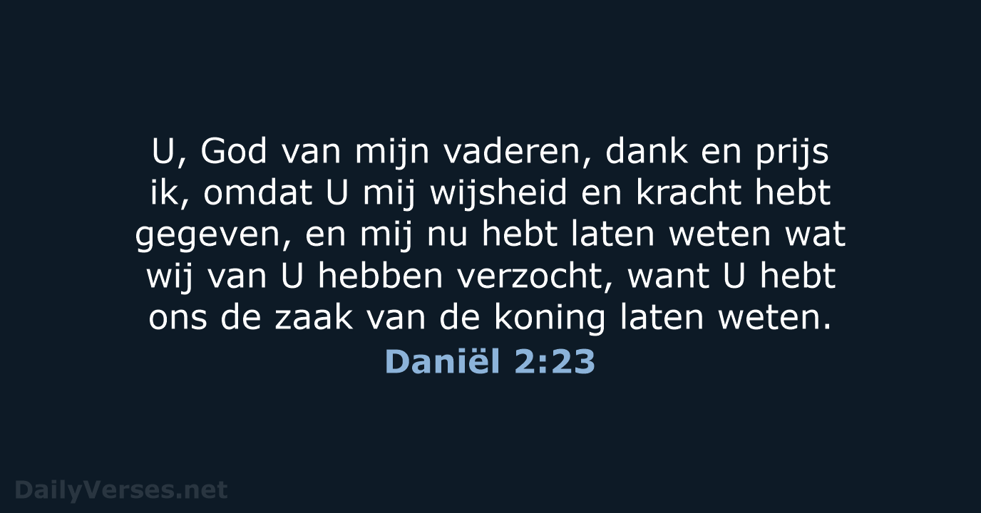 Daniël 2:23 - HSV